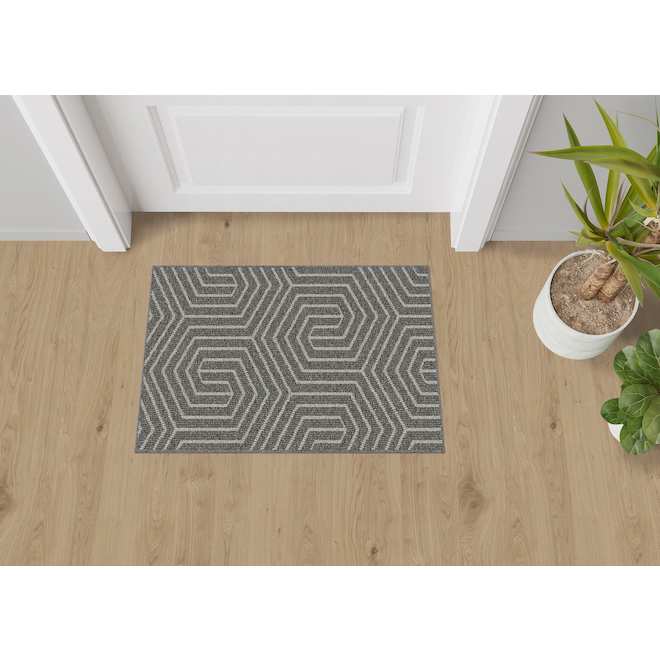 Roomio Indoor Polypropylene Rug of 20 1/2 x 32-in - Brushed Iron