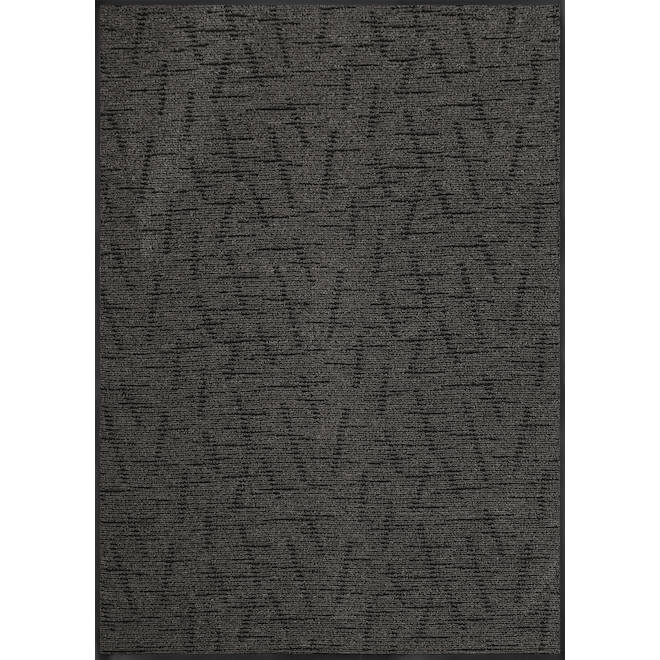 Tapis de passage Besso Roomio de36 x 48 po en polypropylène, quartz noir