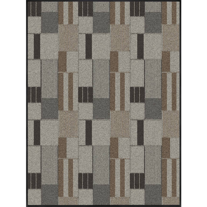 Tapis de passage Bricks Roomio de 36 x 48 po en polypropylène, gris coquille