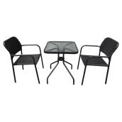Style Selection Bistro Patio Set - Steel and Resin - Black - 3 Pieces