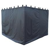 Rideaux pour abri-soleil 10 pi x 10 pi, gris