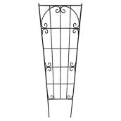 Contemporary Trellis Fence - 19-in x 59-in - Metal - Black