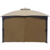 allen + roth Replacement Curtain for Gazebo - Polyester - Brown