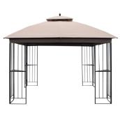 Style Selections Brown Square Canopy with Vented Double Roof - 10.83-ft W x 9.81-ft H