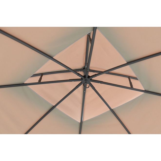 Style Selections Brown Square Canopy with Vented Double Roof - 10.83-ft W x 9.81-ft H