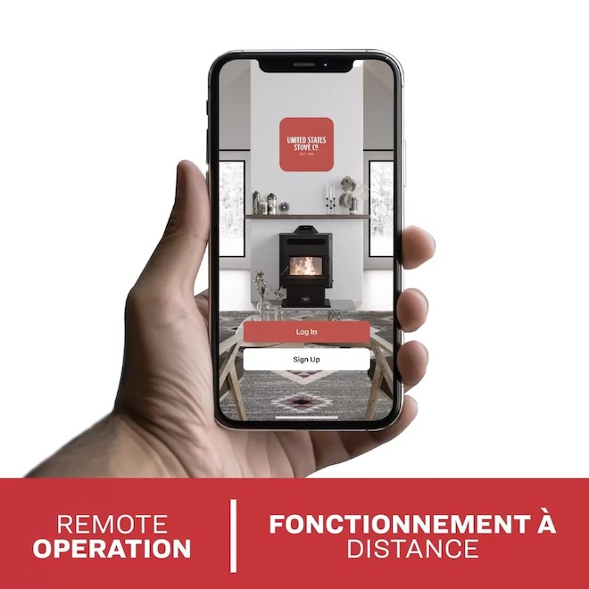 Ashley Hearth Pellet Stove w/ 40-lb Hopper and WiFi/Bluetooth Controls