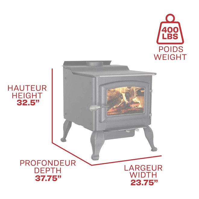 Ashley Pedestal Wood Stove 152,000 BTU