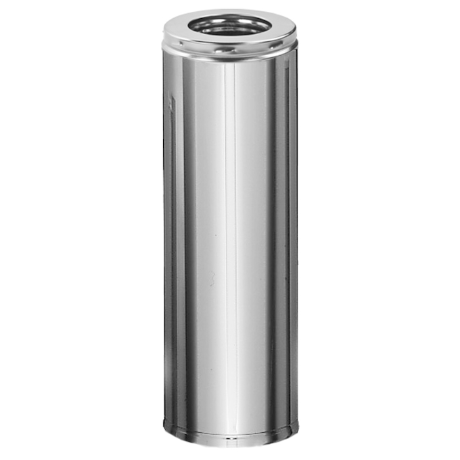 Duravent Double-Wall Chimney Section - Stainless Steel - 6-in dia x 36-in L