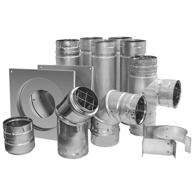 Duravent PelletVent Multi-Fuel Venting System - 3-in - Stainless Steel