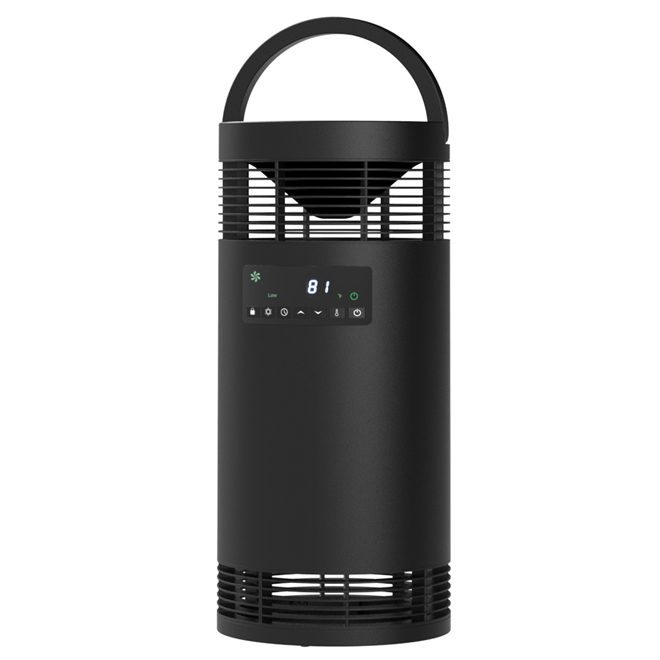 Tower Heater 1500 W 3 Settings Black 18.4-in