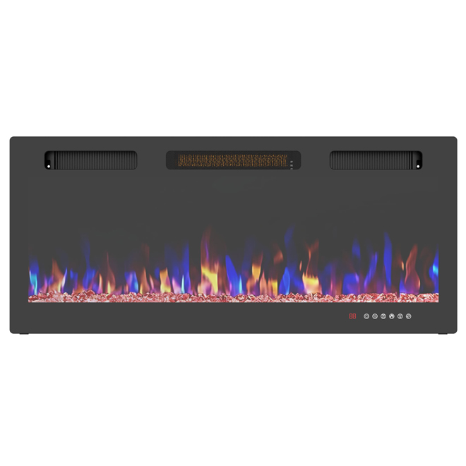 Landon & Co. Black Electric Fireplace of 42-in - Covers 400-sq.ft.