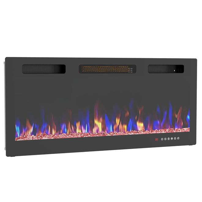 Landon & Co. Black Electric Fireplace of 42-in - Covers 400-sq.ft.