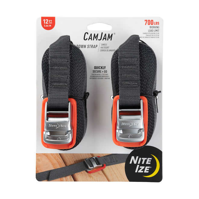 CamJam Tie Down Strap 1-in x 12-ft - Pack of 2