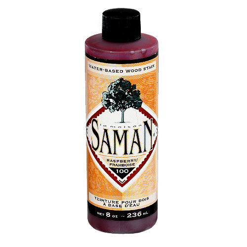 Saman One-Coat Interior Wood Stain - Water-Based - Matte - Raspberry - 236 ml