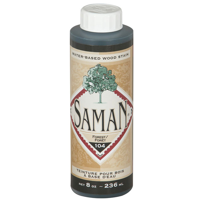 Saman One Coat Interior Wood Stain - Water-Based -Odourless - Forest - 236 ml