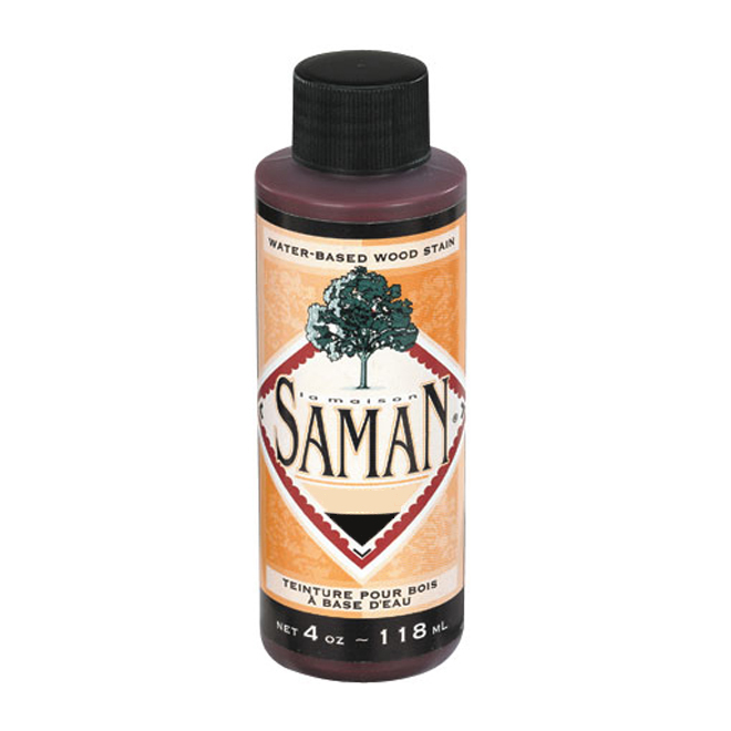 Teinture en une couche pour bois d'intérieur Saman, à base d'eau, inodore, blanc, 118 ml