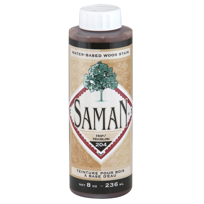 Teinture pour bois d'intérieur Saman, houblon, à base d'eau, inodore, 236 ml