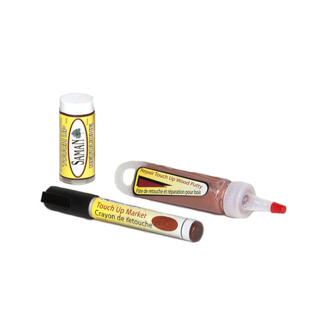 Saman Repair Kit for Hardwood and Laminate - Chablis - Wood Putty - Marker - Polyurethane Touch Up