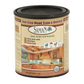 Saman One Step Wood Stain and Varnish - Golden Maple - Oil-Based - 946 ml
