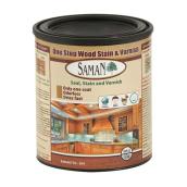 Saman One Step Wood Stain and Varnish - Amaretto - Oil-Based - 946 ml