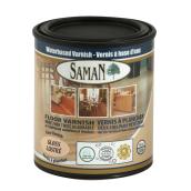 Vernis à base d'eau pour le bois d'intérieur Saman, lustré, clair, faible odeur, 946 ml