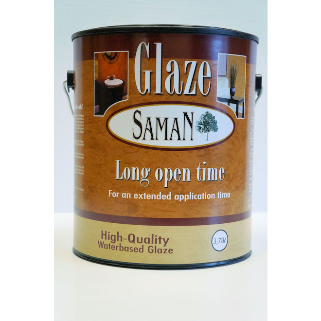 Saman Water-Based Glaze - Clear - Non-Sticky - 3.78-L