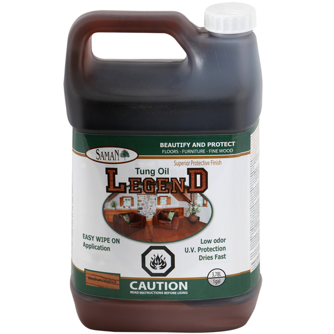 SAMAN Tung Oil Legend Medium Walnut 3.78 L TOH4024L RONA