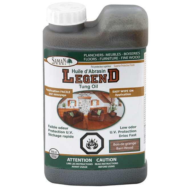 Saman Legend Tung Oil Wood Varnish - Fast Drying - UV Protection - Weatherwood - 946 ml
