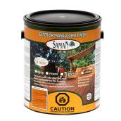 SamaN One-Coat Exterior Wood Stain - Low VOC - Translucent - Natural Oak - 3.78-L