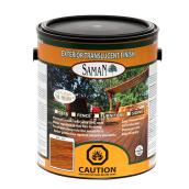 SamaN One-Coat Exterior Wood Stain - Low VOC - Translucent - Teak - 3.78-L