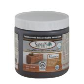 Teinture en gel à l'huile naturelle pour intérieur de Saman, à base d'huile, brun colonial, faible COV, 472 ml