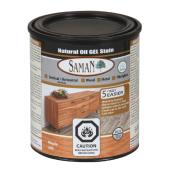 Saman One Coat Natural Oil Interior Gel Stain - Oil-Based - Maple - Low VOC -  946 ml
