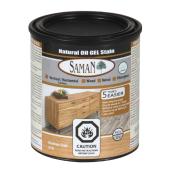 Saman One Coat Natural Oil Interior Gel Stain - Oil-Based - Golden Oak - Low VOC -  946 ml