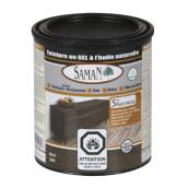 Teinture en gel à l'huile naturelle pour intérieur de Saman, noir, inodore, 946 ml