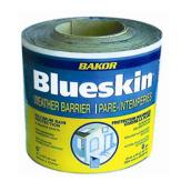 Bakor Blueskin Roofing Weather Barrier - Rubberized Asphalt - Blue - 4-in W x 75-ft L