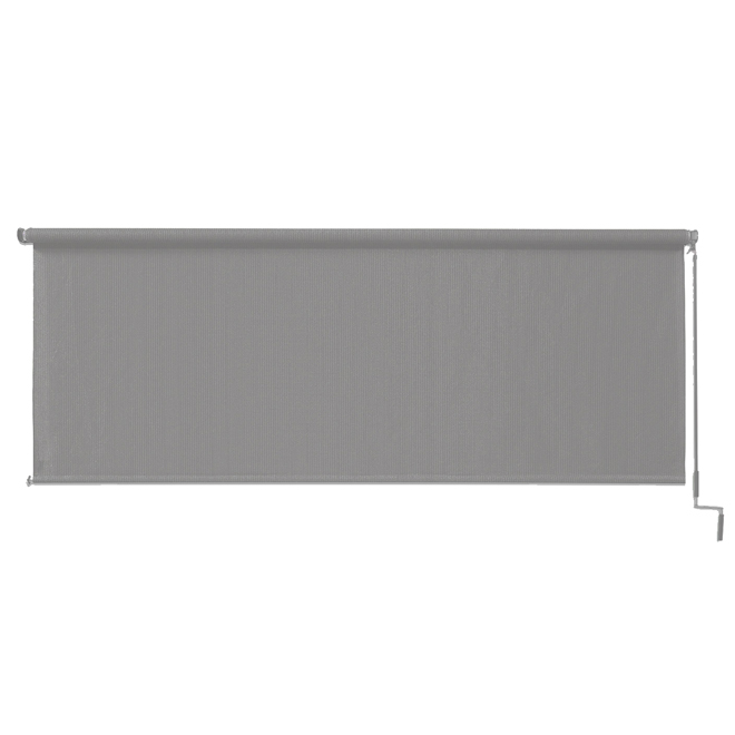 Store à manivelle Coolaroo gris filtrant la lumière sans cordon intérieur/extérieur 96 po x 120 po