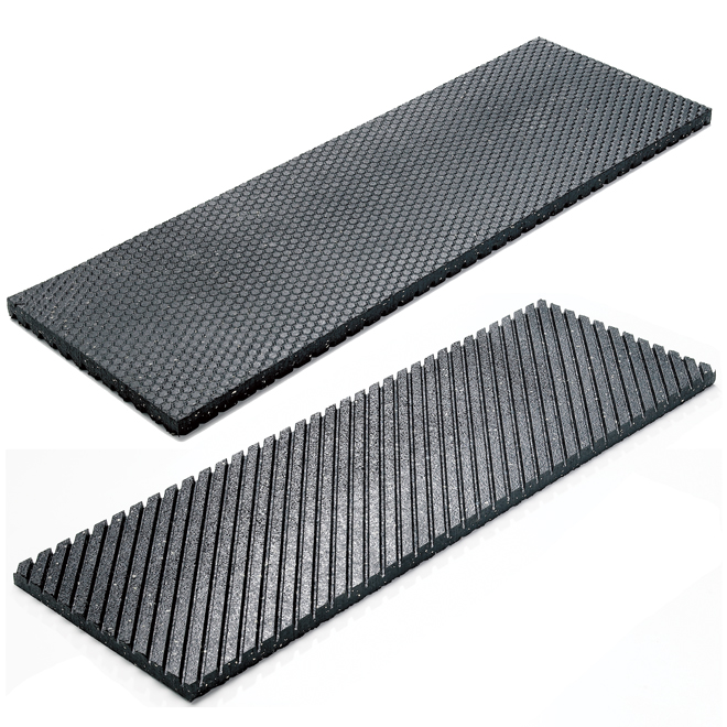 Technoflex Recycled Stair Tread - Rubber - Non-Skid - 24-in L x 8-in W