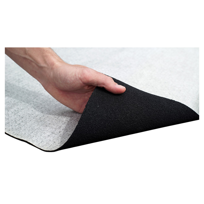 Technoflex Underlayment Acoustic Membrane Thermal Insulation 4-ft x 25-ft x 0.08-in 100-sq.ft. Rubber Material Black