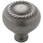 Bouton en métal fini nickel