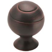 Bouton en métal fini bronze huilé
