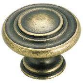 Bouton en métal fini laiton