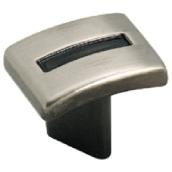 Bouton en métal fini étain