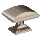 Bouton d'armoire transitionnel, nickel satiné, 1 1/2