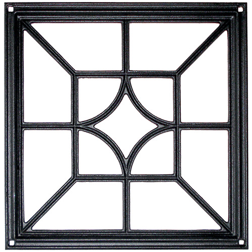Nuvo Iron Square Ornamental Accent Insert for Wooden Gate and Fence - 15-in L x 15-in W - Cast Aluminum - Black