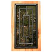 Nuvo Iron Rectangular Ornamental Accent Insert for Wooden Gate and Fence - 17-in L x 9-in W - Cast Aluminum - Black