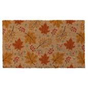 FHE Entrance Mat with Leaves and Berries of 1.5 x 2.5-ft