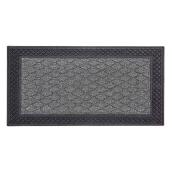 FHE Entrance Mat with Rubber Border of 18 x 30-in - Charcoal Grey