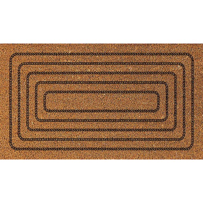 VALU+ Entry Door Mat in Coir 16 x 28-in - Rope Print