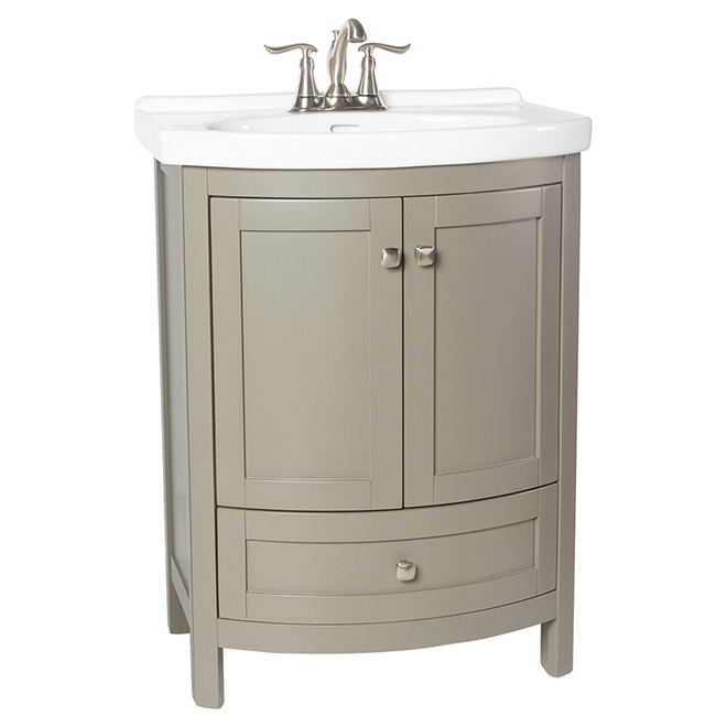 Foremost Tallia Bathroom Vanity Cabinet And Sink White Basin Grey Stand 35 75 In H X 25 5 W 19 D Tagvt2535 Rona - Bathroom Sink Cabinet Insert
