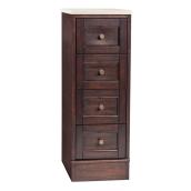Cabinet de salle de bain « Catryn », 3 tiroirs, noyer foncé